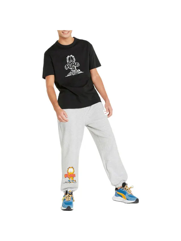 Футболка x garfield graphic t-shirt 'black' Puma — изображение 3 из 4, черный