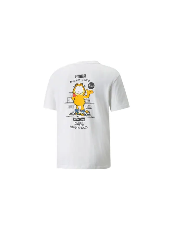 Футболка x garfield graphic tee 'white' Puma — изображение 2 из 4, белый