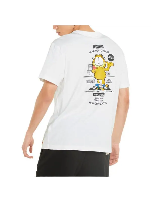 Футболка x garfield graphic tee 'white' Puma — изображение 4 из 4, белый