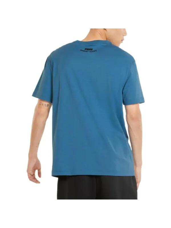 Футболка x garfield graphic t-shirt 'vallarta blue' Puma — изображение 4 из 4, синий