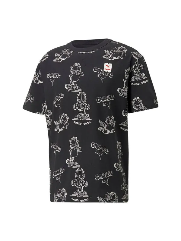 Футболка x garfield printed tee 'black' Puma — изображение 1 из 3, черный