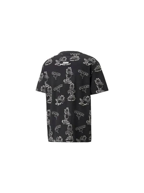 Футболка x garfield printed tee 'black' Puma — изображение 2 из 3, черный