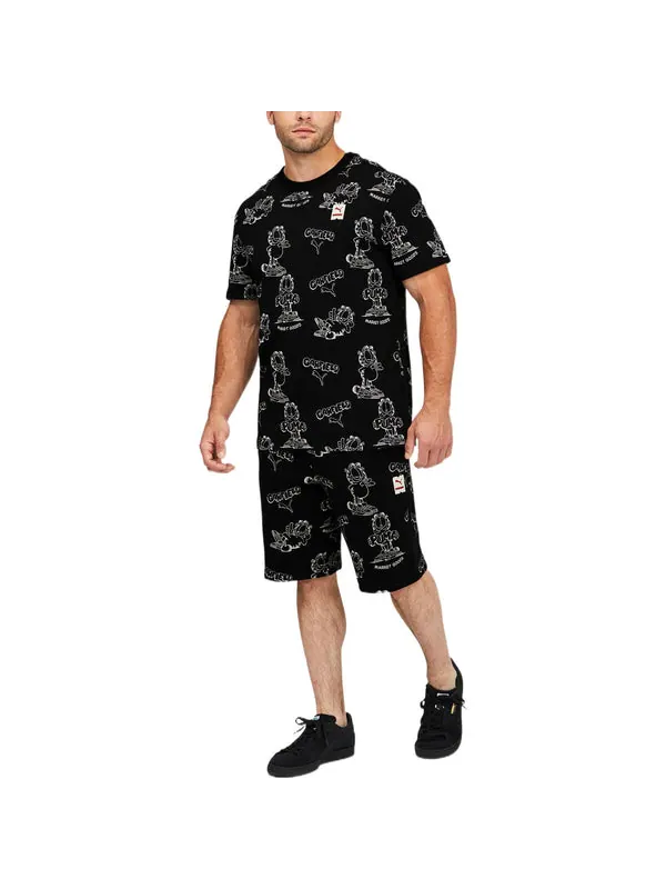 Футболка x garfield printed tee 'black' Puma — изображение 3 из 3, черный