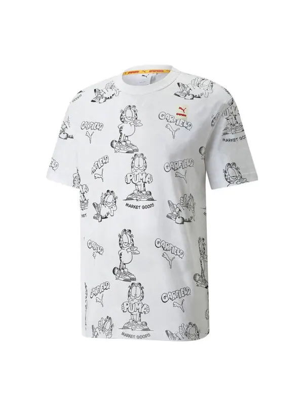 Футболка x garfield printed tee 'white' Puma — изображение 1 из 4, белый