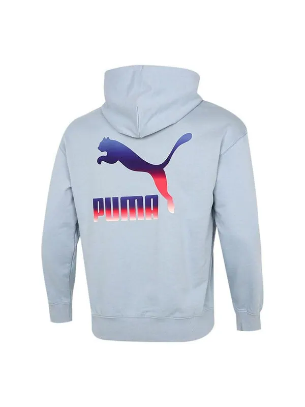 Толстовка logo hoodie 'light blue' Puma — изображение 1 из 4, светлый синий