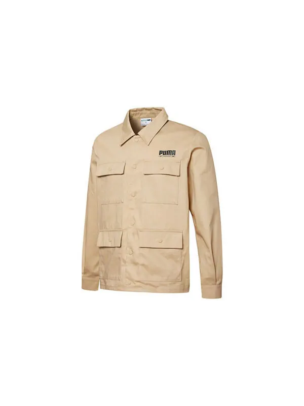 Куртка logo printing retro cargo jacket Puma — изображение 2 из 2, бежевый