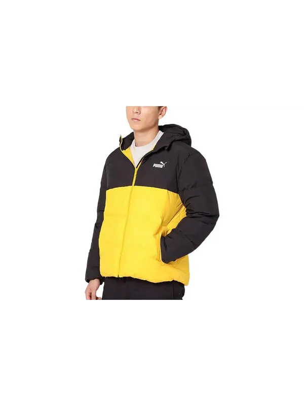 Куртка logo puffer down jacket 'yellow' Puma — изображение 3 из 4, желтый/черный
