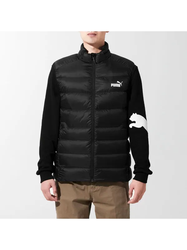 Жилет logo down vest 'black' Puma — изображение 3 из 4, черный