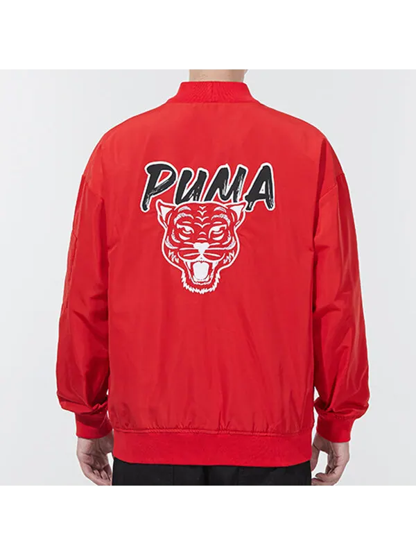 Куртка athleisure casual sports windproof jacket red Puma — изображение 4 из 4, красный