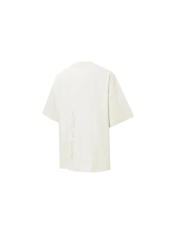 Футболка logo pocket t-shirt 'beige' Puma — изображение 2 из 2, бежевый