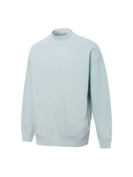 Топ PUMA Mmq Crew Alphabet Embroidered Solid Color Knit Sports Couple Style Blue — изображение 1 из 2, синий