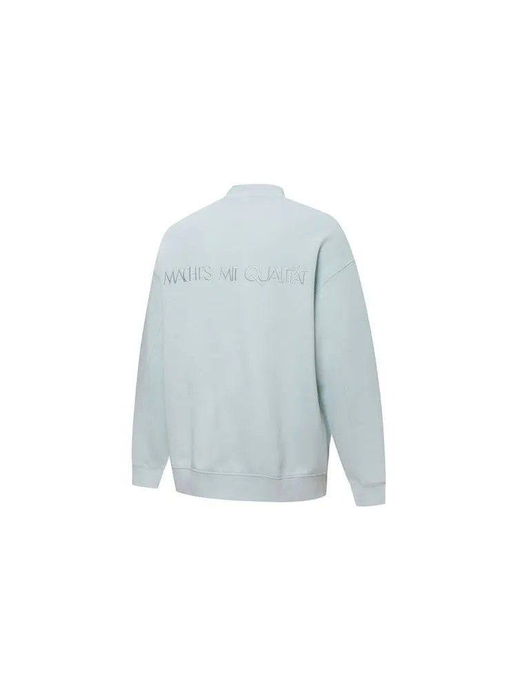 Топ PUMA Mmq Crew Alphabet Embroidered Solid Color Knit Sports Couple Style Blue — изображение 2 из 2, синий