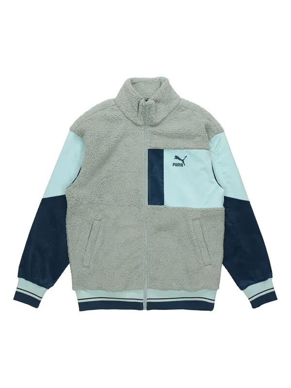 Куртка retro sherpa jacket 'green' Puma — изображение 1 из 2, зеленый