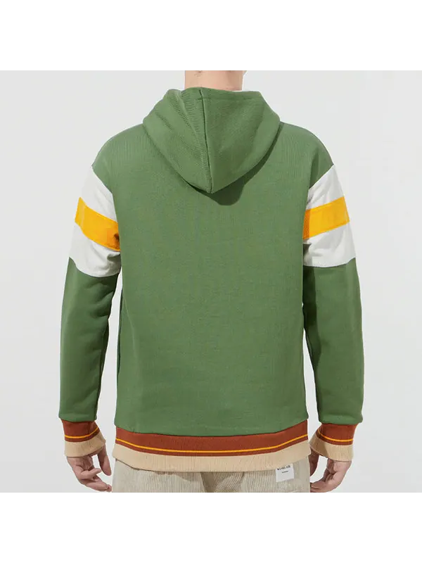 Толстовка retro embroidered logo contrasting colors sports dark green Puma — изображение 4 из 4, зеленый