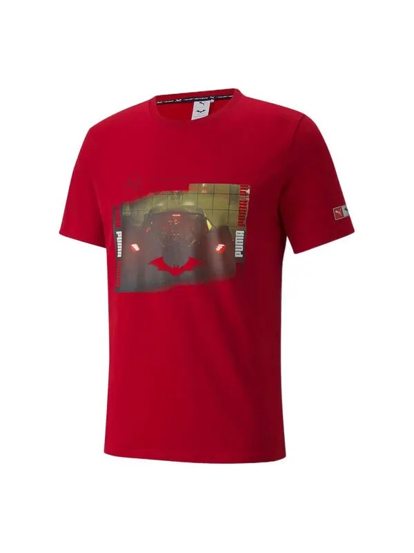 Футболка x batman graphic tee 'red' Puma — изображение 1 из 4, красный