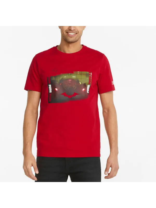 Футболка x batman graphic tee 'red' Puma — изображение 4 из 4, красный