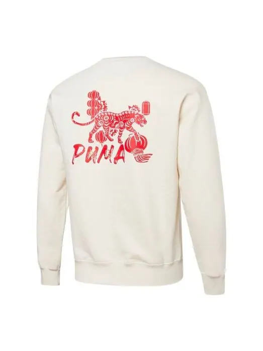 Толстовка cny yott graphic crew printing round-neck sweatshirt white Puma — изображение 1 из 4, белый