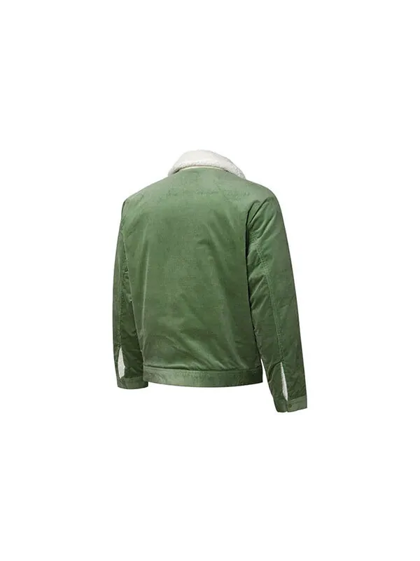 Куртка cord embroidered logo reversible corduroy jacket green Puma — изображение 2 из 4, зеленый
