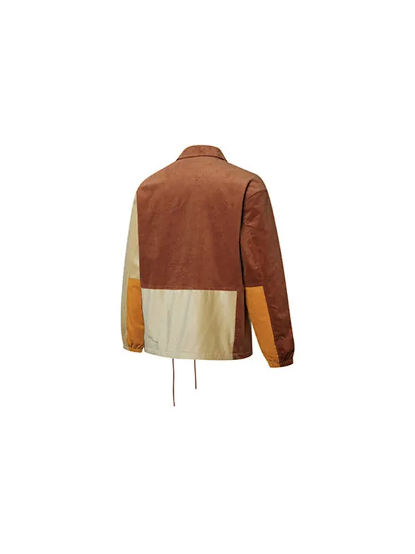 Куртка cord coach jacket corduroy splicing woven logo sports coffee Puma — изображение 2 из 2, бежевый