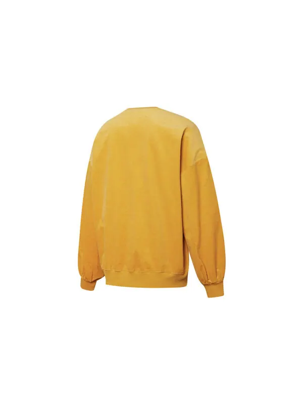 Свитер contrasting colors zipper pocket sports round neck pullover 'yellow' Puma — изображение 2 из 2, желтый