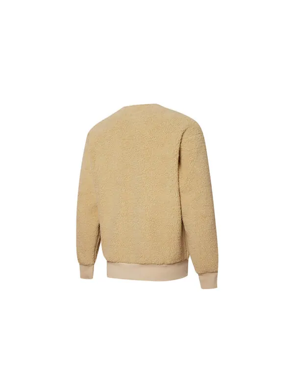 Свитер retro sherpa crew neck sweatshirt 'brown' Puma — изображение 2 из 2, коричневый