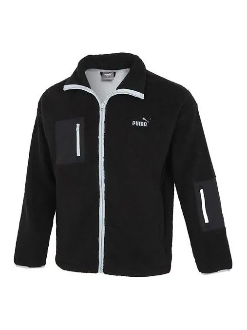Куртка sherpa bonded jacket 'black' Puma — изображение 1 из 4, черный