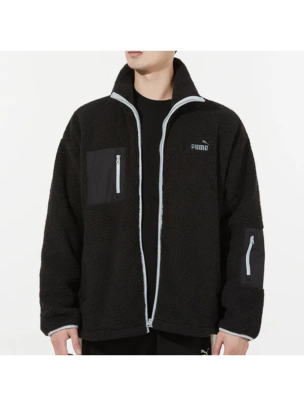 Куртка sherpa bonded jacket 'black' Puma — изображение 3 из 4, черный