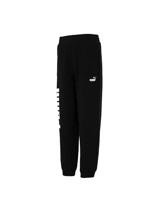 Брюки logo sweatpants 'black' Puma — изображение 1 из 4, черный
