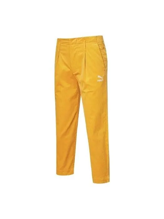 Брюки corduroy woven pants 'yellow' Puma — 1