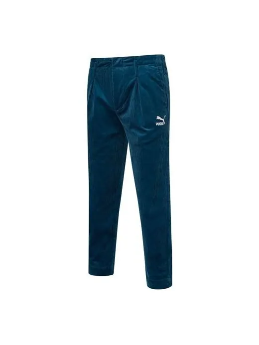 Брюки corduroy woven pants 'persian blue' Puma — 1