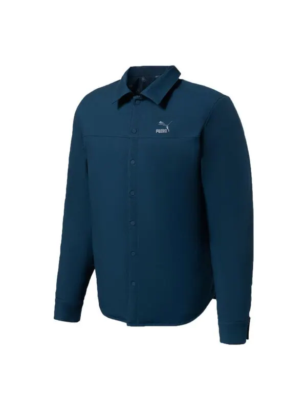 Рубашка paisley woven reversible shacke shirt 'blue grey black' Puma — изображение 1 из 3, синий/серый/черный