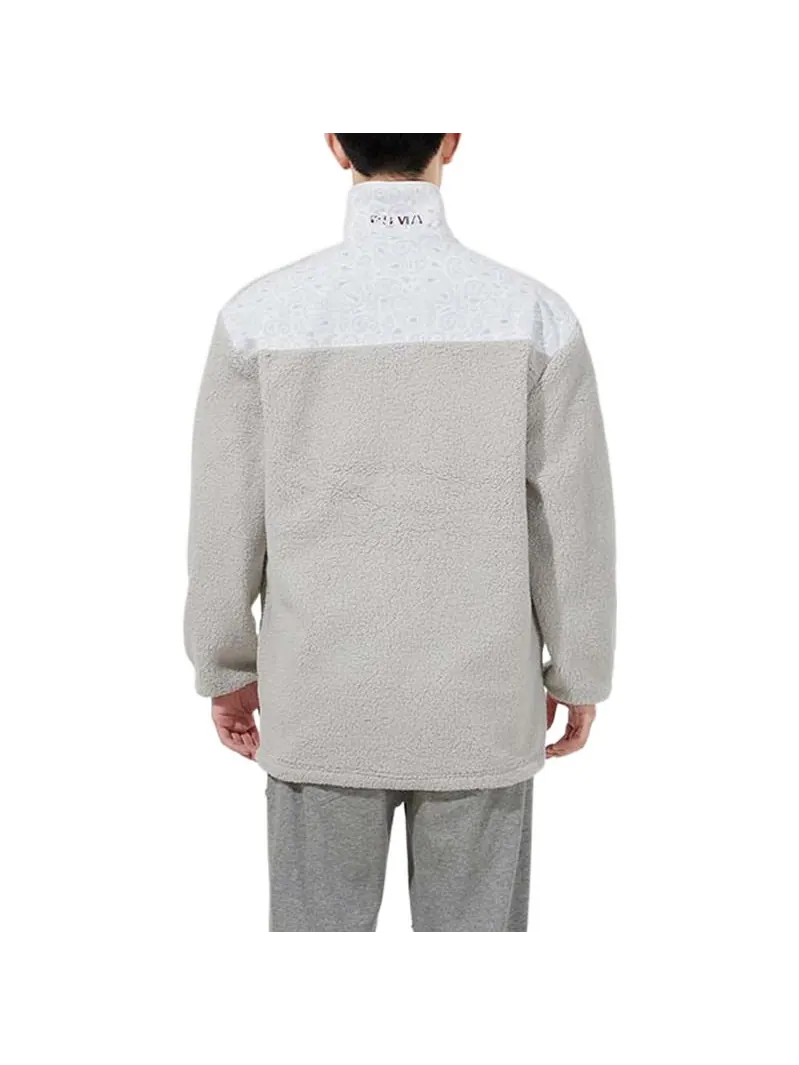Куртка PUMA Unisex Paisley Imitation Lamb Wool Stand-up Collar Jacket Grey — изображение 2 из 2, серый