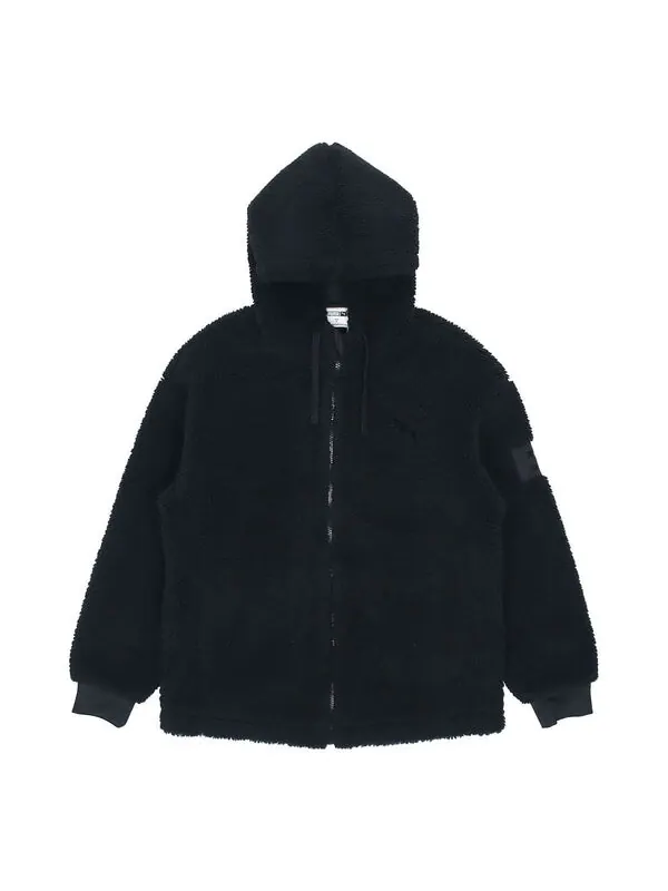 Куртка lamb's wool hooded stay warm windproof logo jacket black Puma — изображение 1 из 2, черный