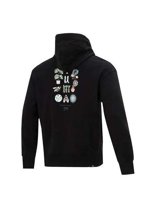 Куртка downtown graphic fz jacket black Puma — изображение 1 из 4, черный