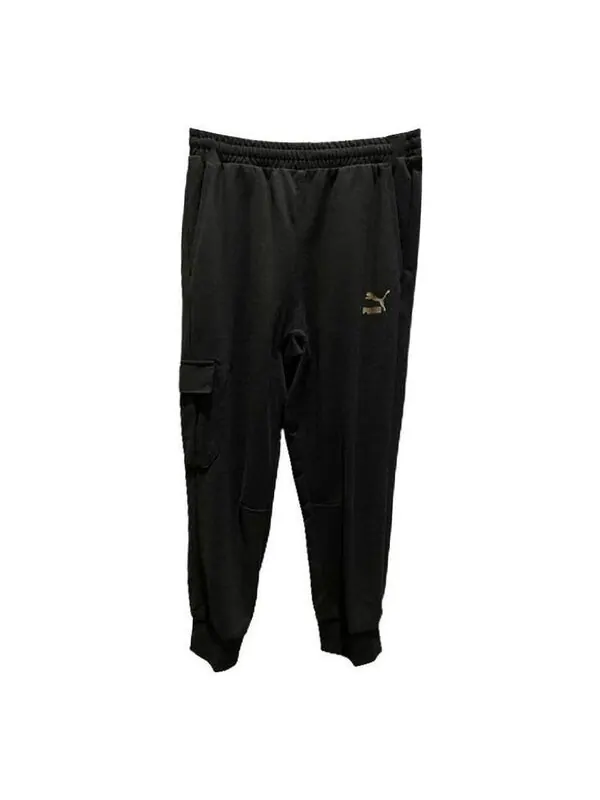 Брюки essential minimal gold cargo pants 'black' Puma — изображение 1 из 1, черный
