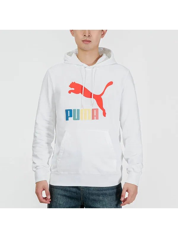 Толстовка PUMA Contrasting Colors Logo Printing Knit White — изображение 3 из 4, белый