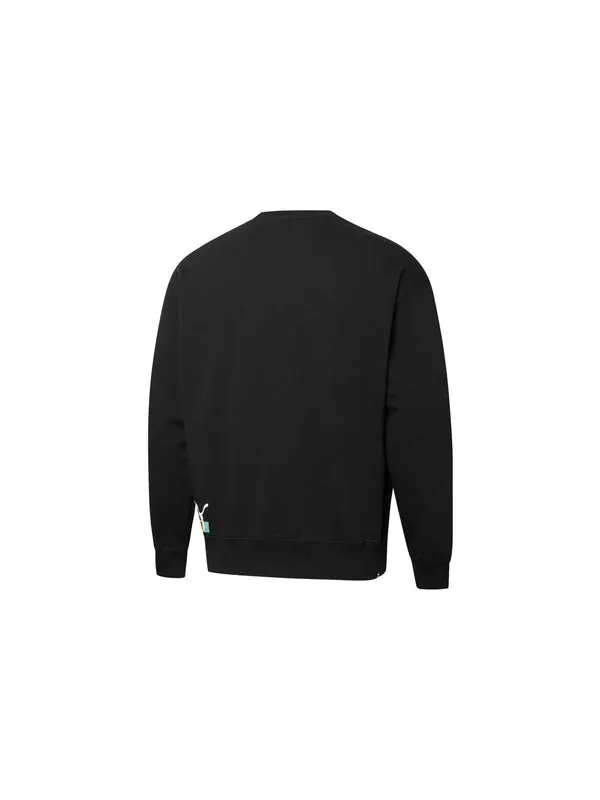 Куртка brand love multiplacement crew sweatshirt 'black' Puma — изображение 2 из 2, черный