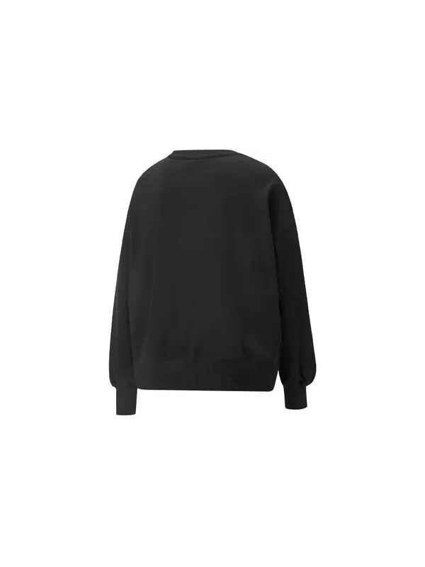 Свитер classics logo embroidery round-neck sweatshirtblack Puma — изображение 2 из 2, черный