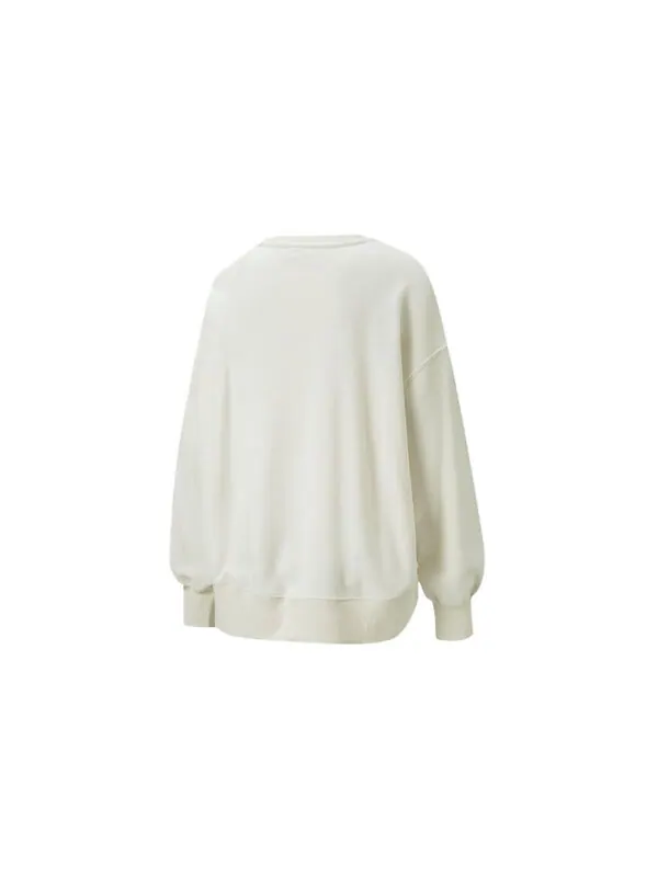 Свитер logo embroidery round-neck sweatshirtbeige Puma — изображение 2 из 3, бежевый