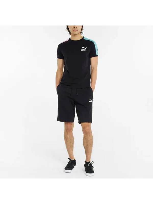 Шорты classics logo shorts 'black' Puma — изображение 3 из 4, черный