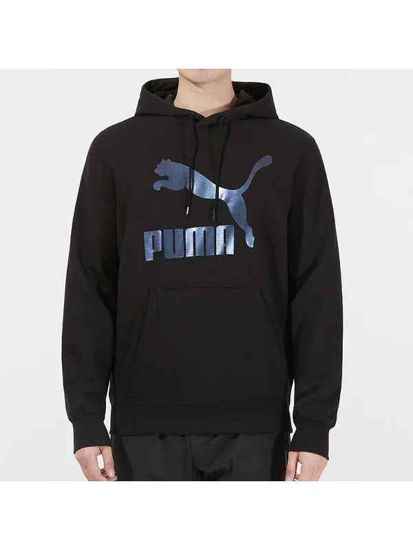 Толстовка classics metallic logo tr logo printing sports black Puma — изображение 3 из 4, черный