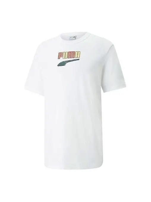 Футболка downtown logo tee 'white' Puma — изображение 1 из 4, белый