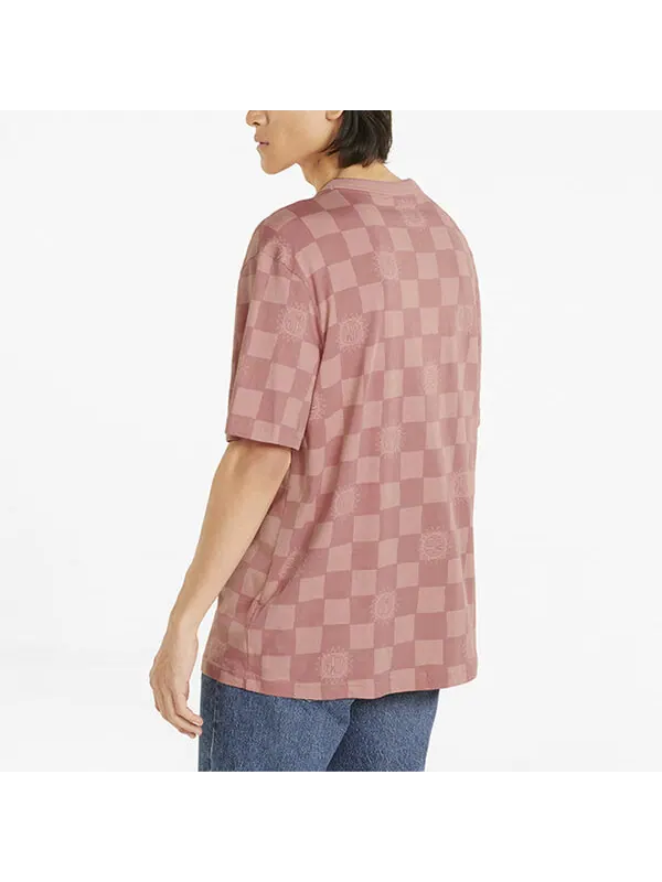 Футболка downtown aop tee 'pink' Puma — изображение 3 из 4, розовый