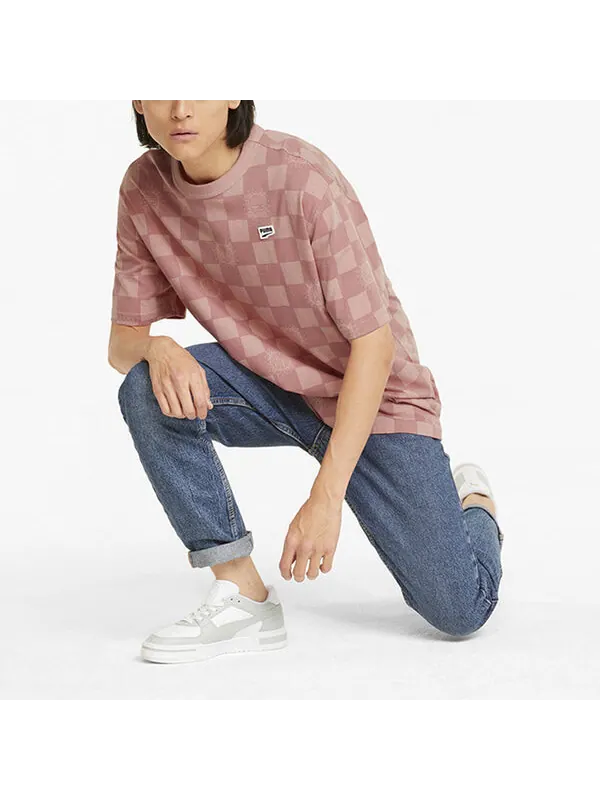 Футболка downtown aop tee 'pink' Puma — изображение 4 из 4, розовый