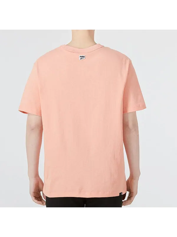Футболка downtown graphic tee 'pink' Puma — изображение 4 из 4, розовый/красный