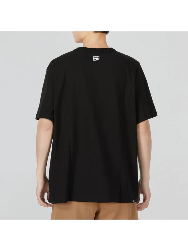 Футболка downtown graphic tee 'black' Puma — изображение 4 из 4, черный