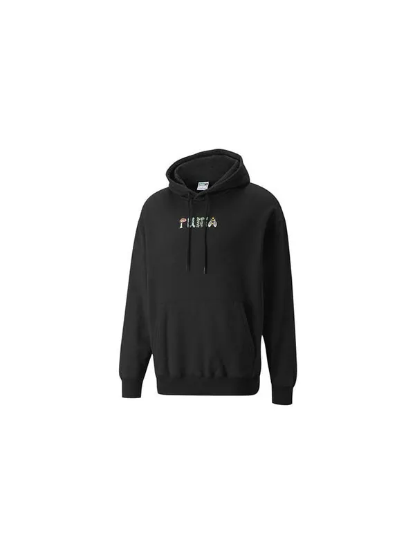Толстовка downtown funny logo printing sports black Puma — изображение 2 из 4, черный