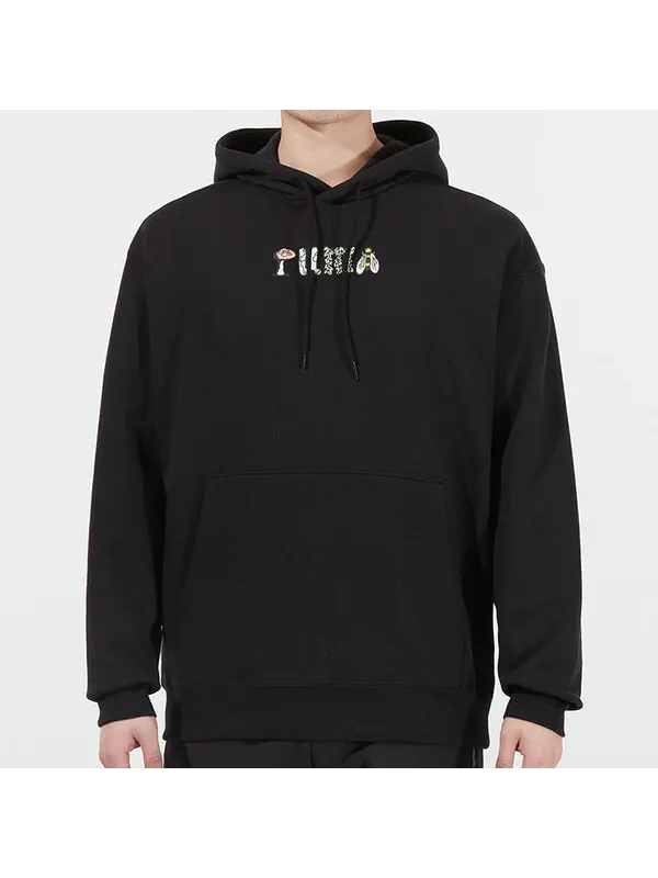 Толстовка downtown funny logo printing sports black Puma — изображение 3 из 4, черный