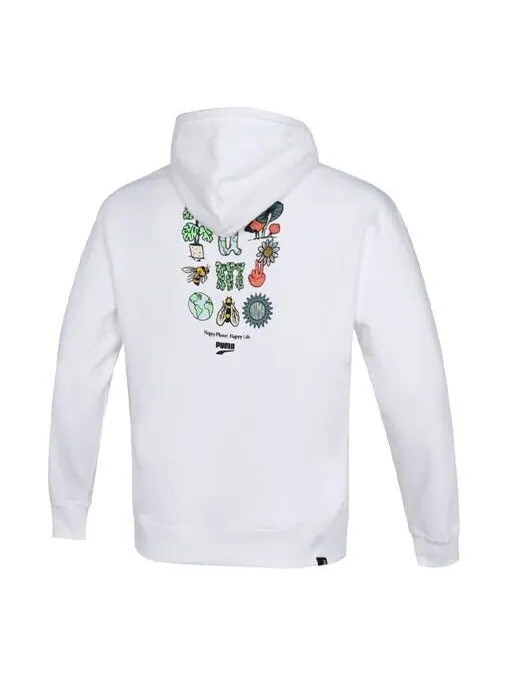 Толстовка downtown funny logo printing sports white Puma — изображение 1 из 2, белый