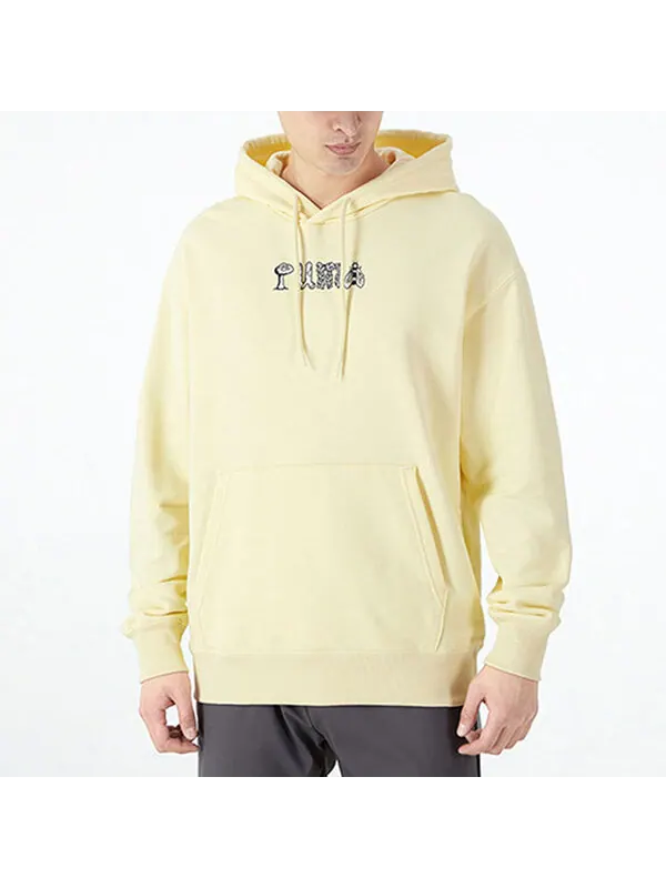 Толстовка downtown funny logo printing sports yellow Puma — изображение 3 из 4, желтый